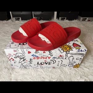 Red Dolce & Gabbana slides